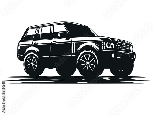 A beautifully crafted hand drawn portrait of an old car. Vector illustration of vehicle. Vehicle icon for design regarding transportation, automotive and automobile. 
