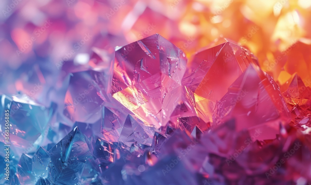 Abstract crystal texture in neon shades Abstract crystal texture in neon shades