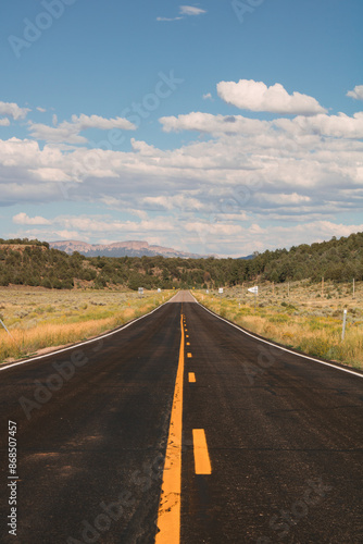 Open Road Leading to Bryce Canyon's Scenic Mountains