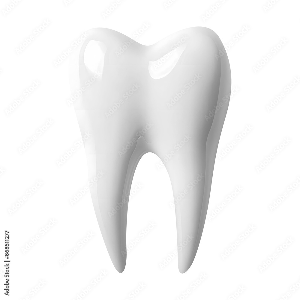 White Dental Model Isolated on White Background White Dental Model Isolated on White Background