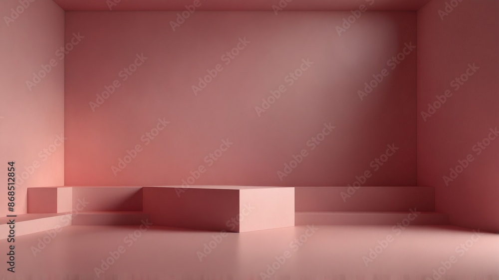 PINK BACKGROUNDmodern living room with plant PINK BACKGROUNDmodern living room with plant