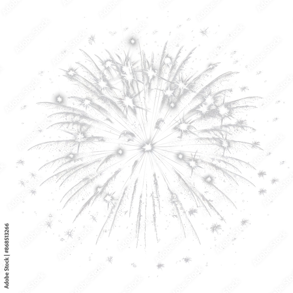 Fototapeta premium fireworks in the sky with transparent background