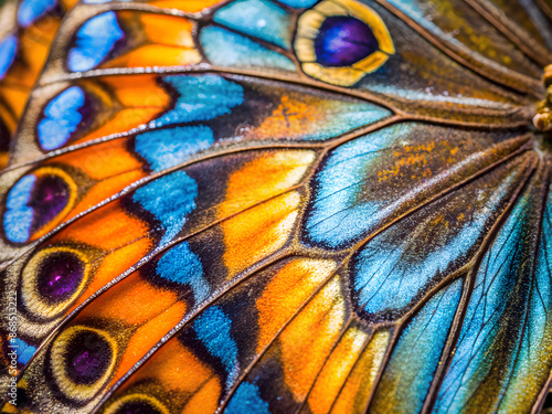 Beautiful pattern on the wings of a butterfly.