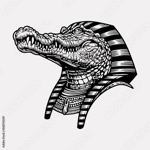 Crocodile God of egypt mythology artwork illustration
