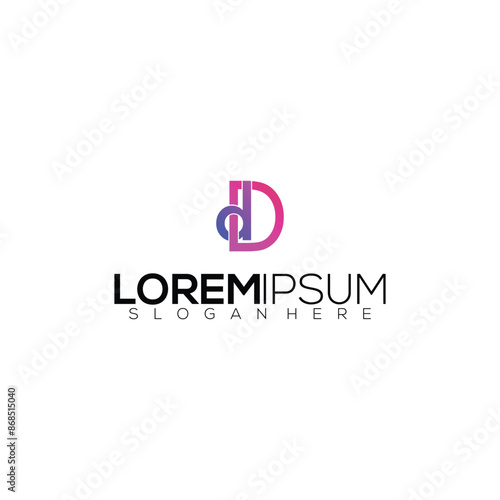 logo initial letter color full vector gradation