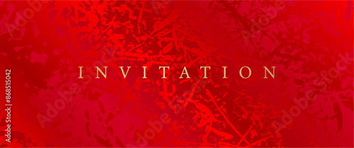 Red elegant background with grunge texture and gradient. Premium luxury iridescent red background for cards, invitation, poster, flyer, wedding card, luxe invite, prestigious voucher.