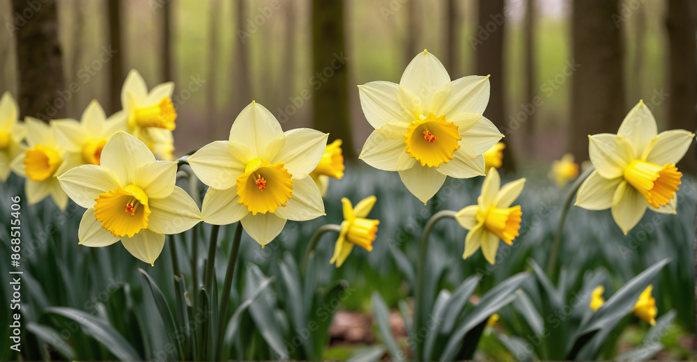 Fragile Petals of Daffodil Flowering in Colorful Harmony
Fragile Petals of Daffodil Flowering in Colorful Harmony