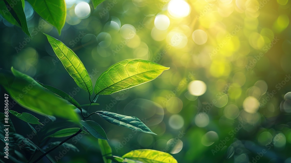 Close up of beautiful nature view green leaf on blurred greenery background under sunlight with bokeh and copy space using as background natural plants landscape, ecology wallpaper concept. Close up of beautiful nature view green leaf on blurred greenery background under sunlight with bokeh and copy space using as background natural plants landscape, ecology wallpaper concept.