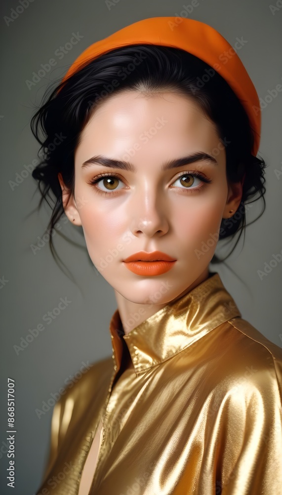 Beautiful elegant woman front view photo Beautiful elegant woman front view photo