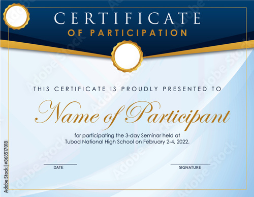 Certificate of participation