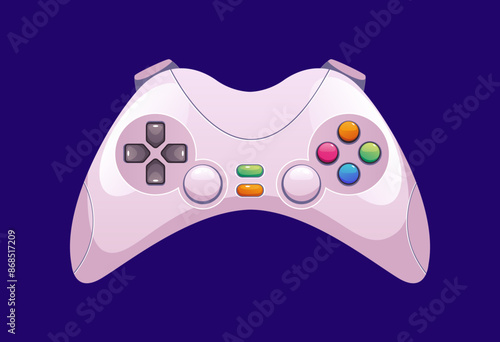 Joypad video arcade gamepad isolated on background concept. Vector flat graphic design illustration