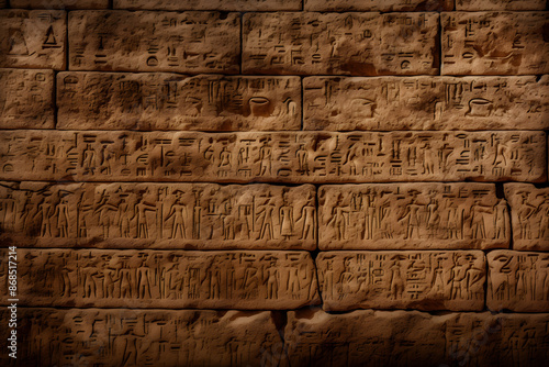 Wallpaper Mural egypt writings on sandstone wall, sandstone wall egypt Torontodigital.ca