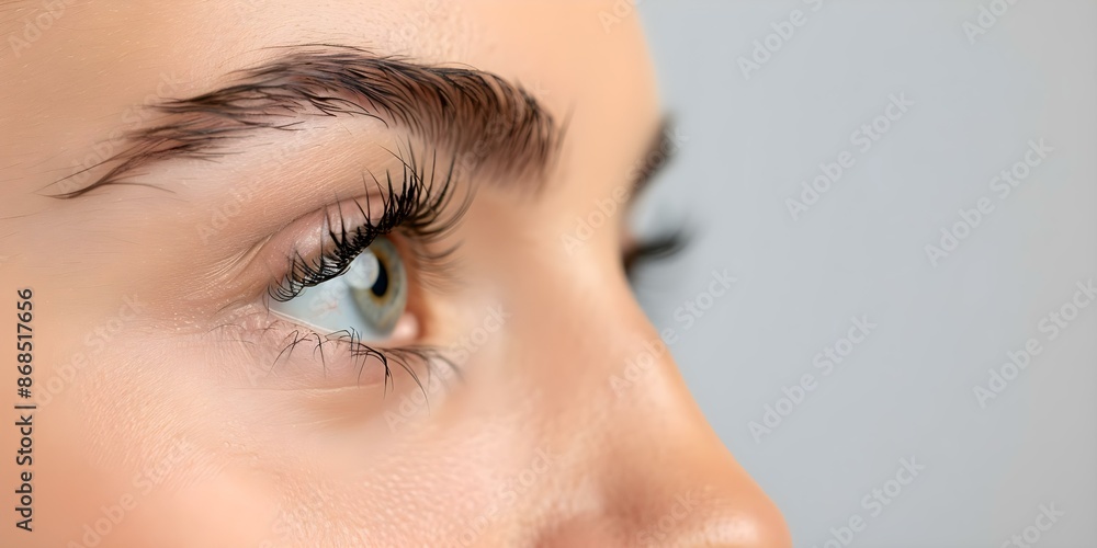 Closeup comparison of eyelash extension procedure on young adult woman. Concept Eyelash Extension Process, Before and After, Beauty Enhancement, Closeup Shots, Young Adult Model Closeup comparison of eyelash extension procedure on young adult woman. Concept Eyelash Extension Process, Before and After, Beauty Enhancement, Closeup Shots, Young Adult Model