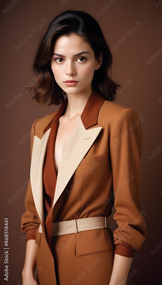 Beautiful elegant woman front view photo Beautiful elegant woman front view photo