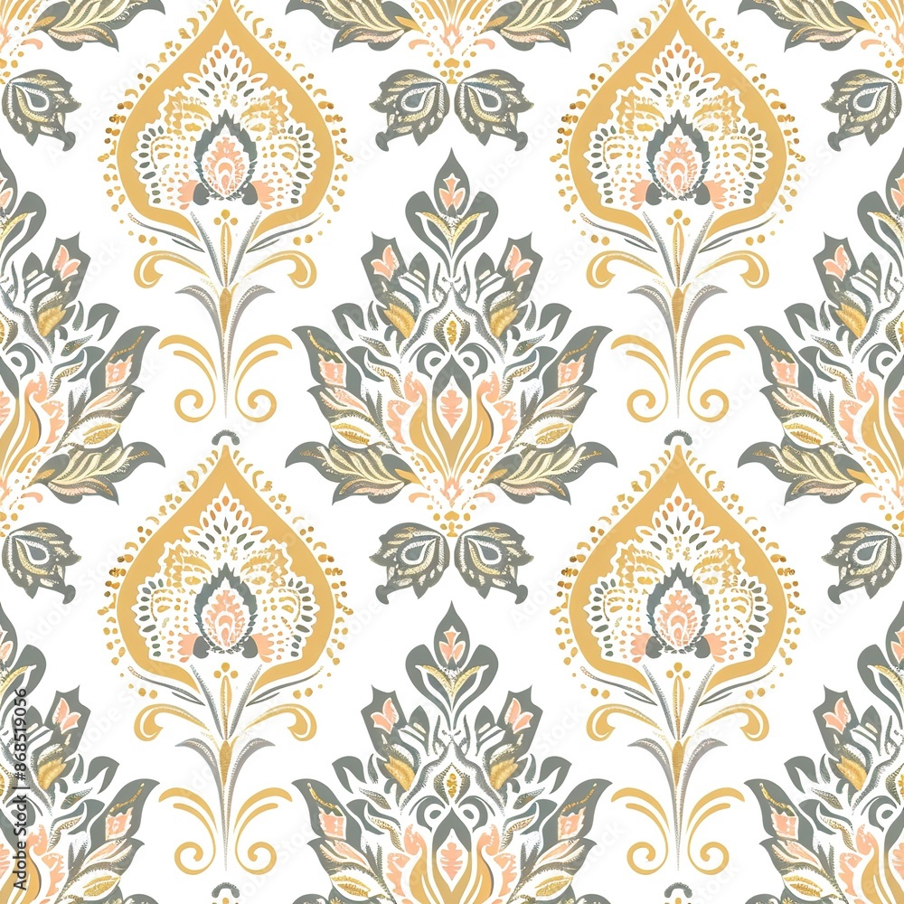 Seamless pattern ethnic retro style on isolated white background Seamless pattern ethnic retro style on isolated white background