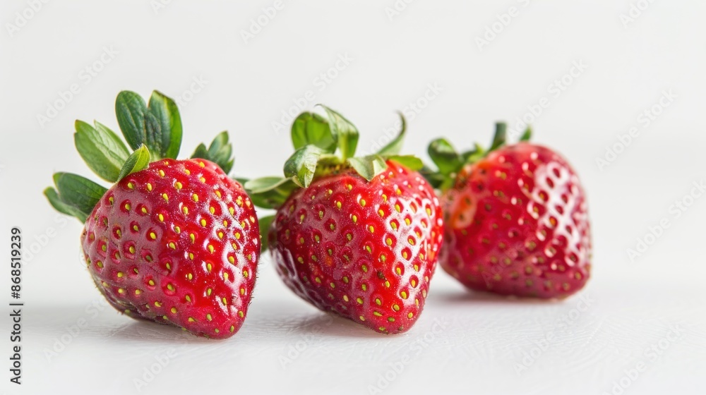 strawberries isolated on a white background strawberries isolated on a white background