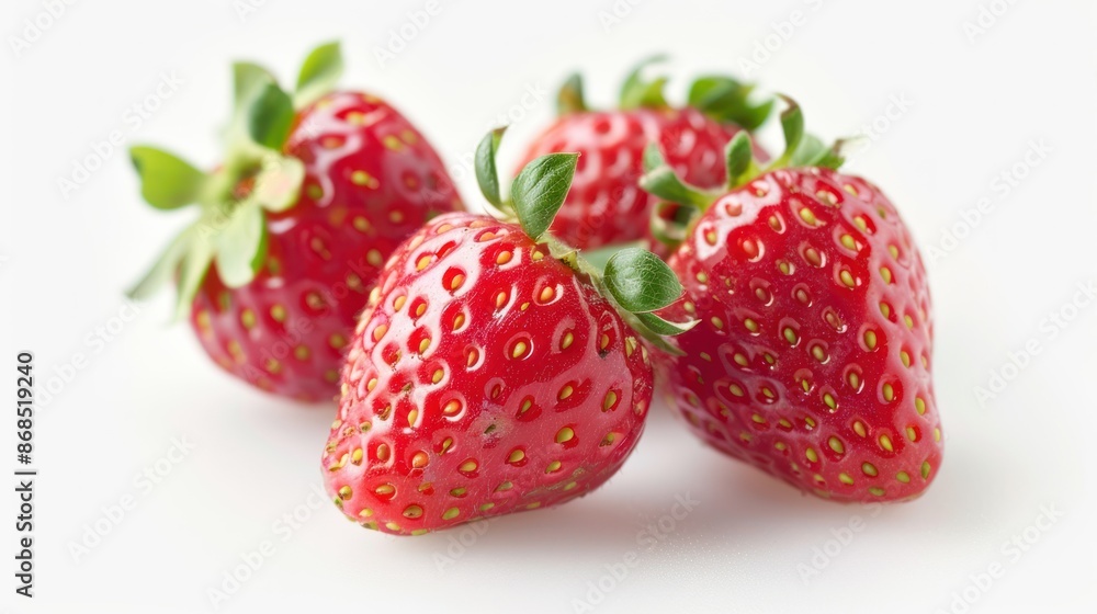 strawberries isolated on a white background strawberries isolated on a white background