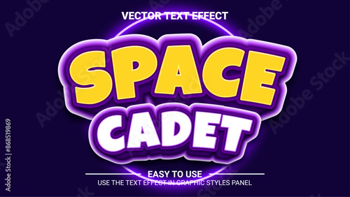 3d space cadet editable text effect