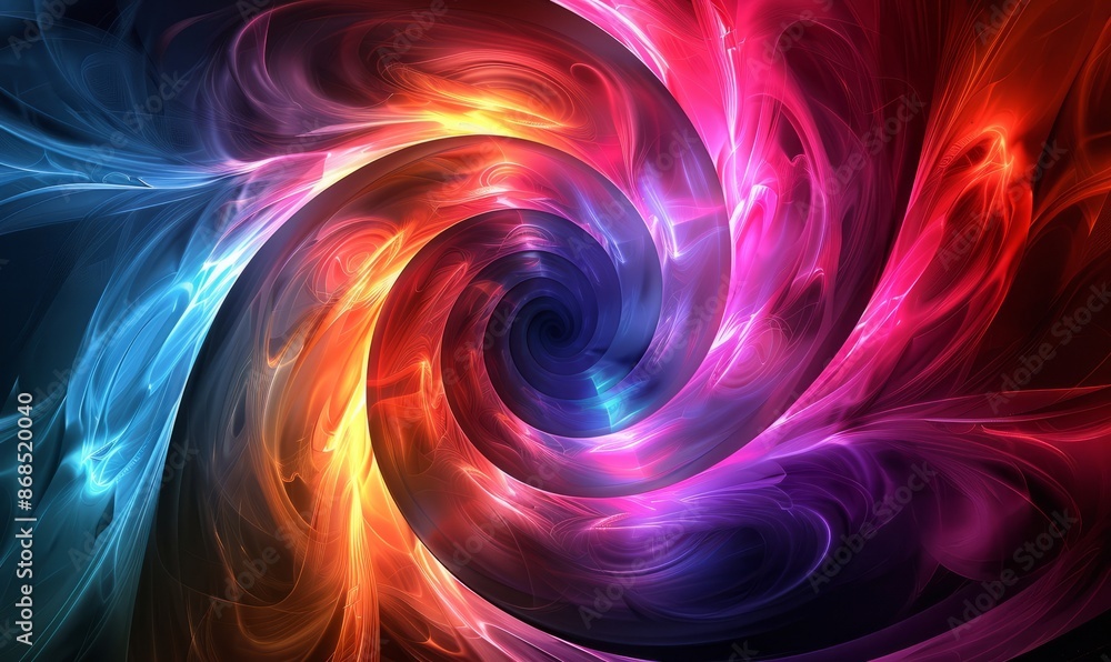 Bright abstract swirl in neon colors Bright abstract swirl in neon colors