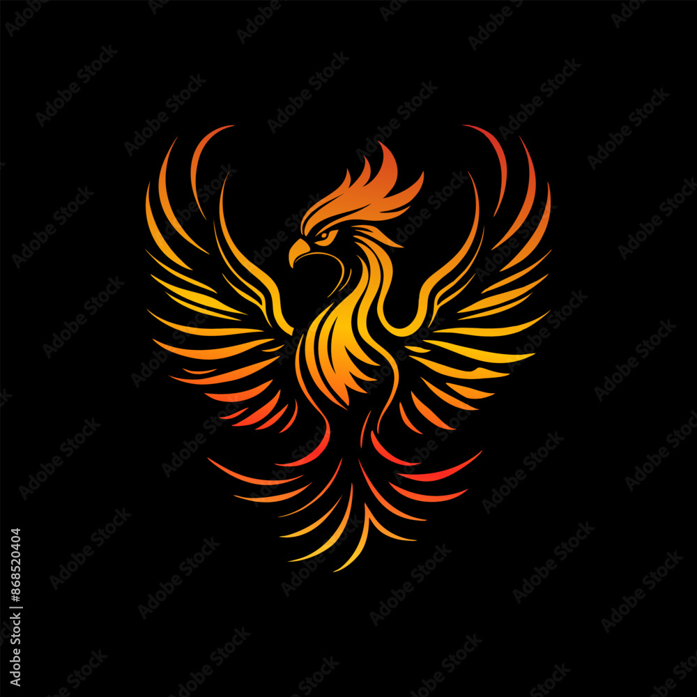 Obraz premium Charming Illustration Phoenix Logo Concept template