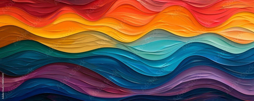 Obraz premium Repetitive patterns of vibrant waves