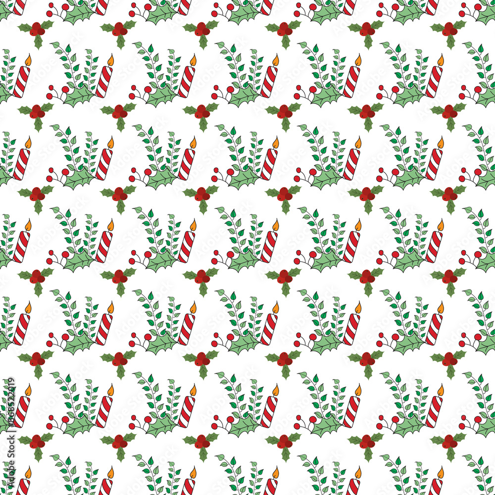 A Silent Christmas Night Seamless Vector Pattern Design A Silent Christmas Night Seamless Vector Pattern Design