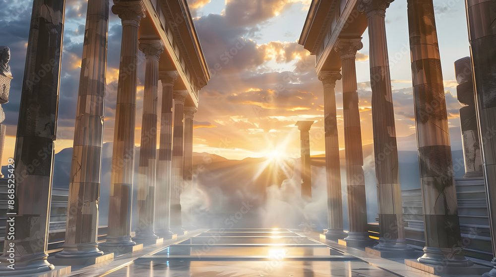 Depiction of Olympus The Divine Abode of Gods in Greek Mythology ...