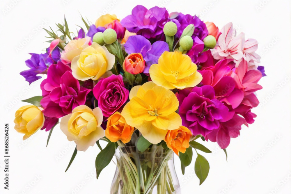 bouquet of colorful fresh tulip flowers bouquet of colorful fresh tulip flowers