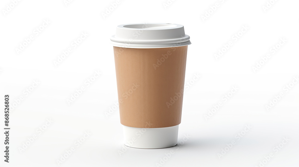 A single, throwaway coffee cup set alone against a background A single, throwaway coffee cup set alone against a background