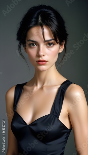 Wallpaper Mural Beautiful and elegant female front view photo, beauty wallpaper Torontodigital.ca