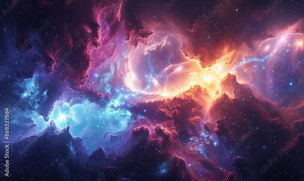 Naklejka premium Cosmic light effects