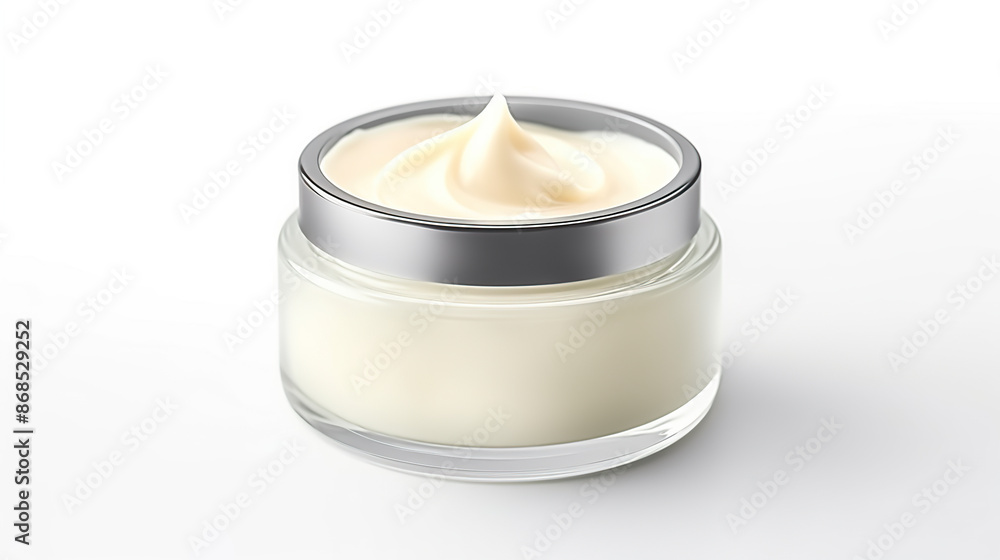 An isolated white background with a bottle of body butter An isolated white background with a bottle of body butter