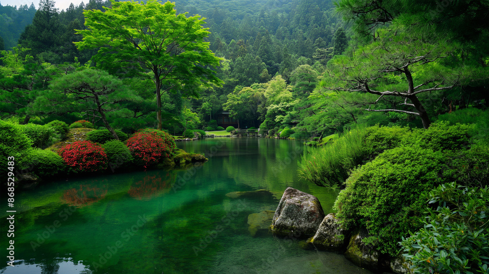 Fototapeta premium 夏の日本庭園