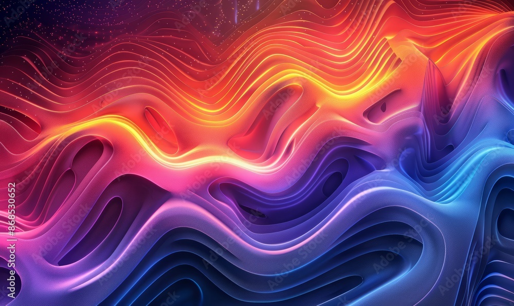 Gradient background with wavy lines Gradient background with wavy lines