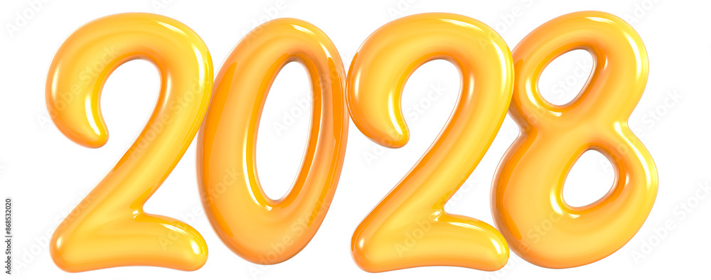 Yellow Number 2028 Yellow Number 2028