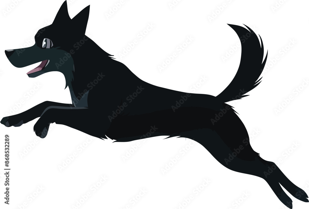 Dog silhouette vector white background
