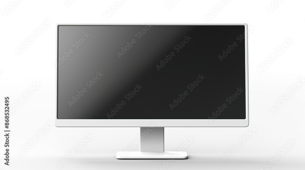 Isolated desktop screen on a white background Isolated desktop screen on a white background