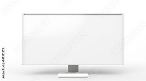Isolated desktop screen on a white background