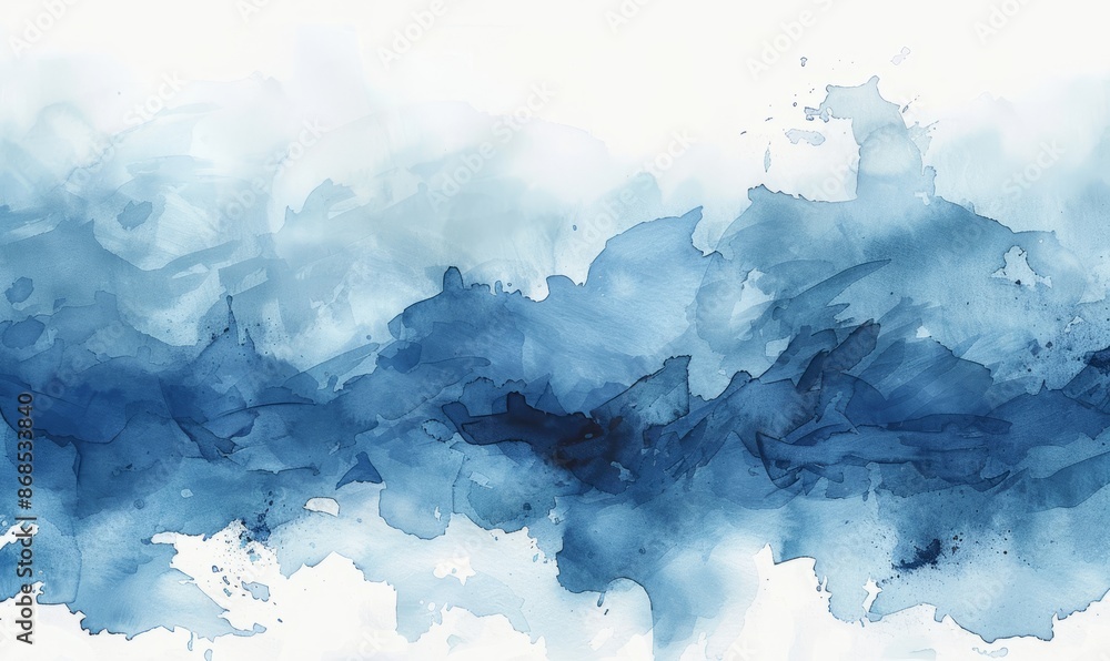 Abstract watercolor blend of blues Abstract watercolor blend of blues