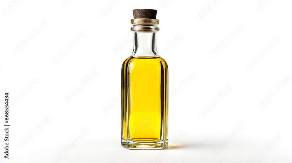 Isolated olive oil bottle against a white background Isolated olive oil bottle against a white background