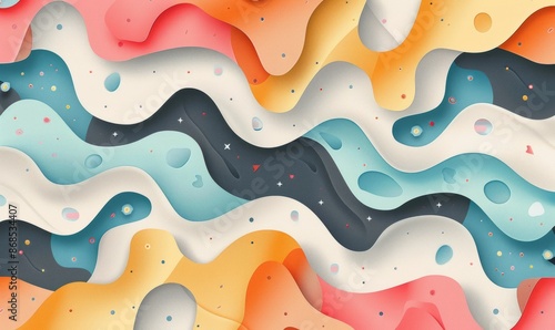 Pastel color abstract shapes pattern