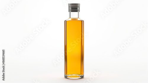 Isolated olive oil bottle against a white background photo