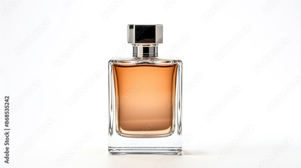 Glass perfume bottle isolated on a white background Glass perfume bottle isolated on a white background