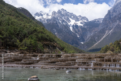 Blue moon Valley in Lijiang, China, Popular spot inside the Jade Dragon Snow Mountain Scenic Area