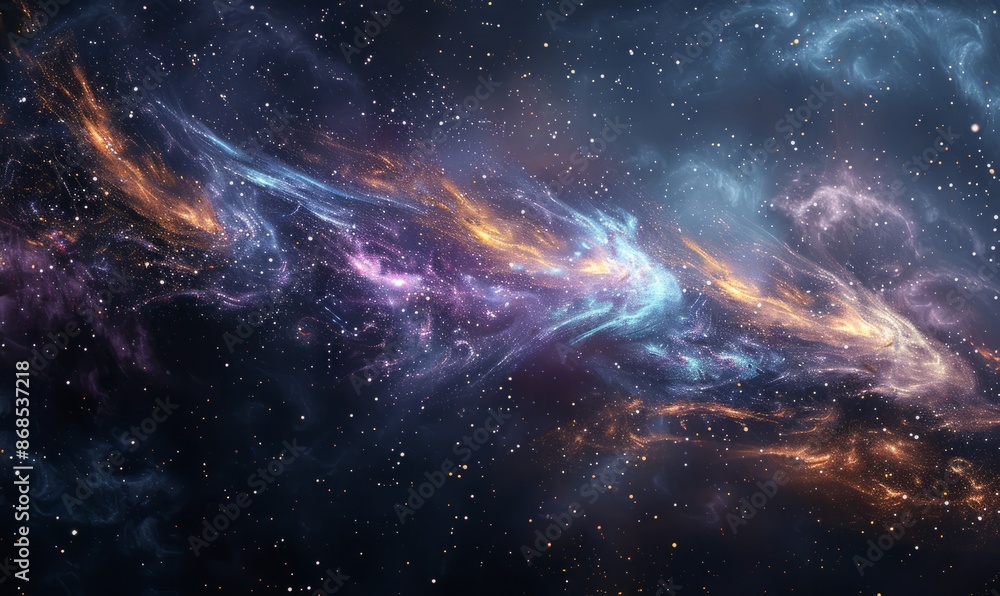 Obraz premium Abstract galaxy effect with stars