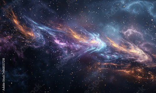 Wallpaper Mural Abstract galaxy effect with stars Torontodigital.ca