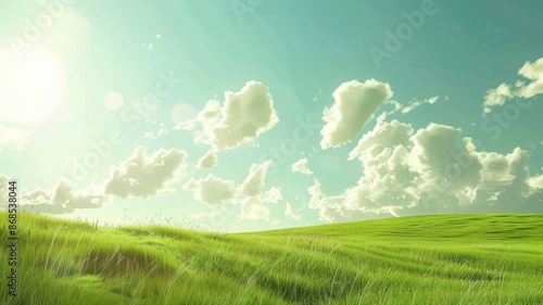 Wallpaper Mural grass and blue sky Torontodigital.ca