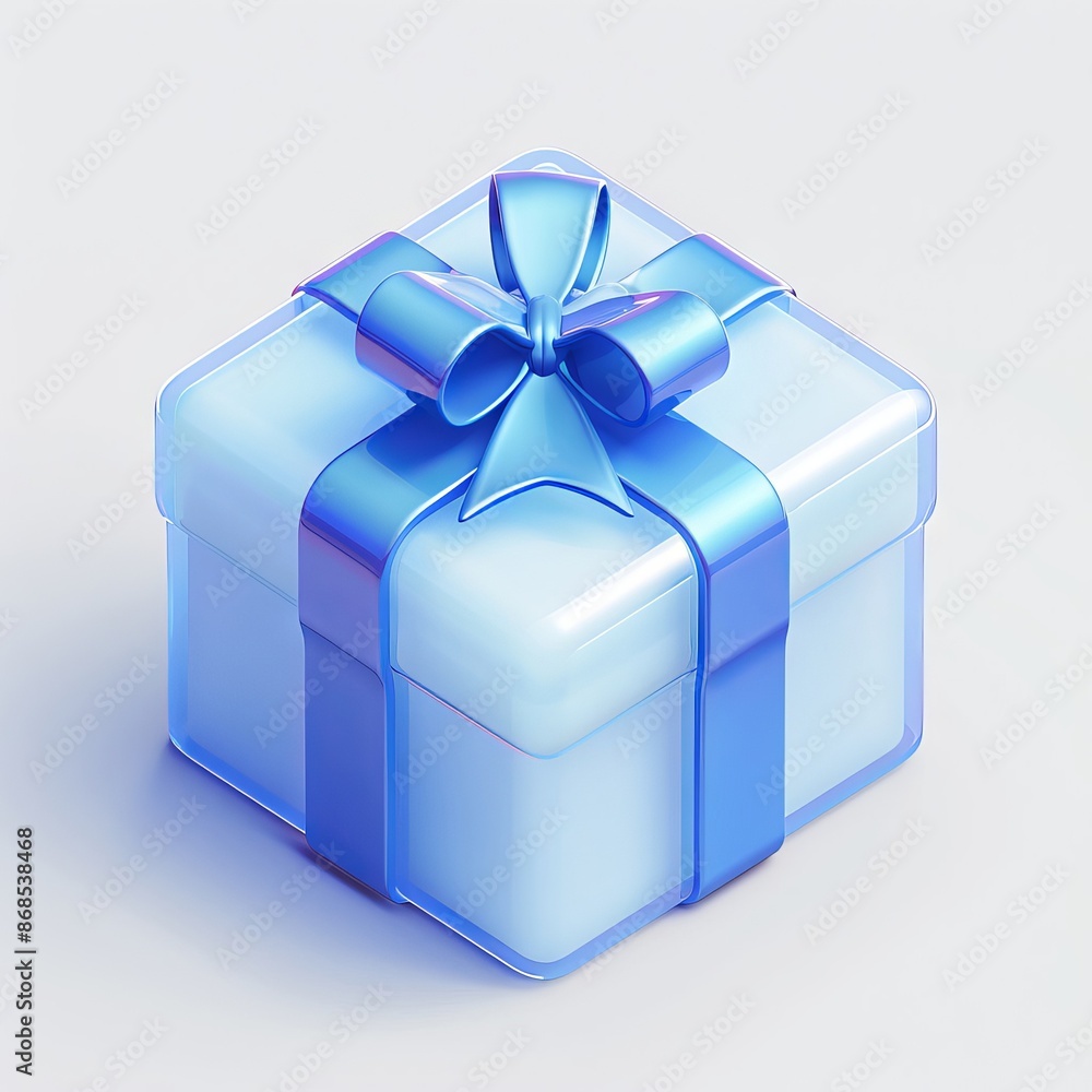 blue gift box with ribbon blue gift box with ribbon