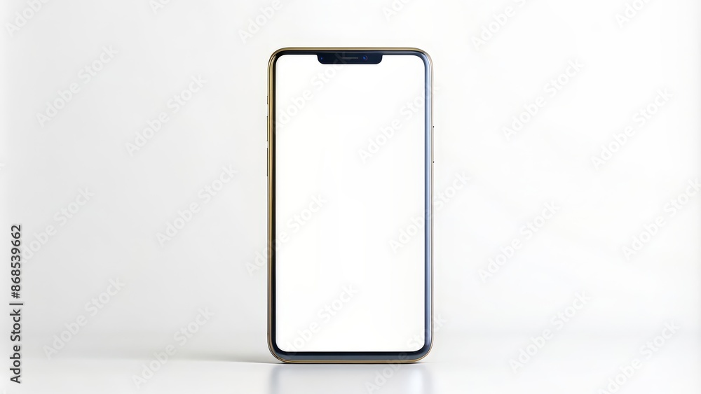 Blank smartphone mockup on white background, technology, device, communication, digital, mobile, cellphone, screen, template Blank smartphone mockup on white background, technology, device, communication, digital, mobile, cellphone, screen, template
