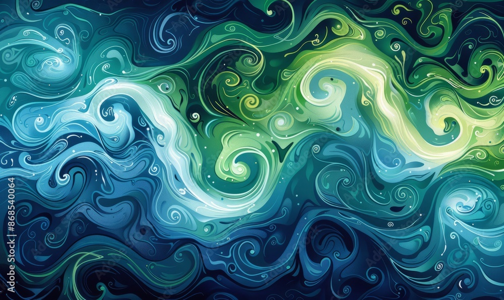 Abstract blue and green swirl pattern Abstract blue and green swirl pattern